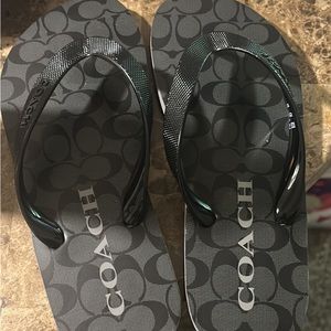 Women’s size7 coach sandal. Black. Brand new . Bought too small